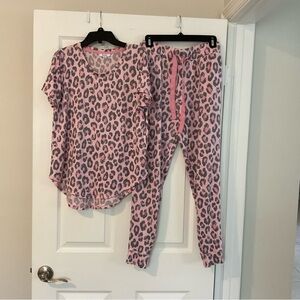 Pink Leopard Print women’s Pajamas